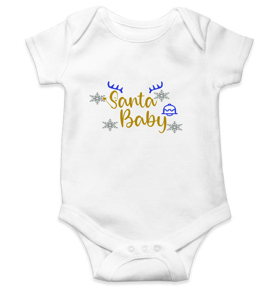 Santa Baby Christmas Rompers for Baby Girl- FunkyTeesClub