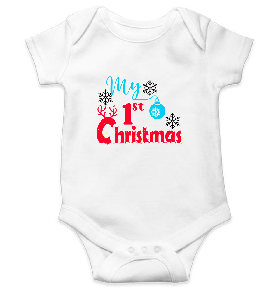 First Christmas Rompers for Baby Boy- FunkyTeesClub