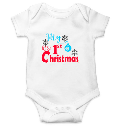 First Christmas Rompers for Baby Boy- FunkyTeesClub
