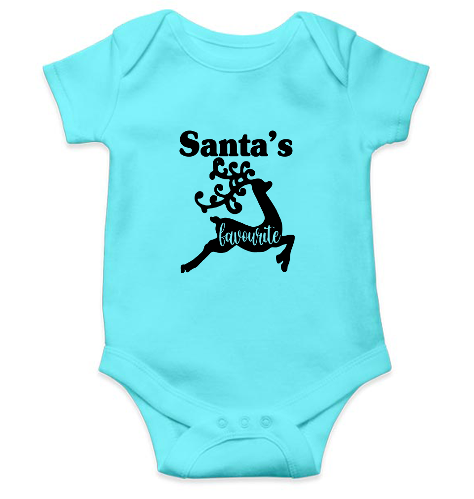Santas Favorite Christmas Rompers for Baby Girl- FunkyTeesClub