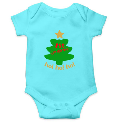 Ho Ho Ho Christmas Rompers for Baby Boy- FunkyTeesClub