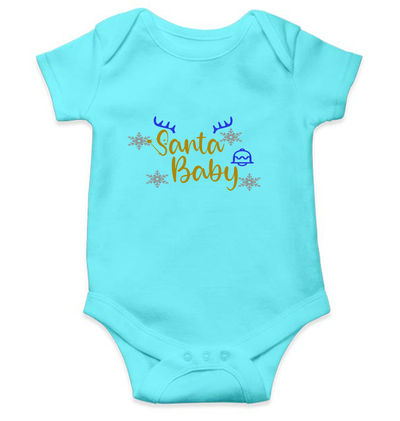 Santa Baby Christmas Rompers for Baby Boy- FunkyTeesClub