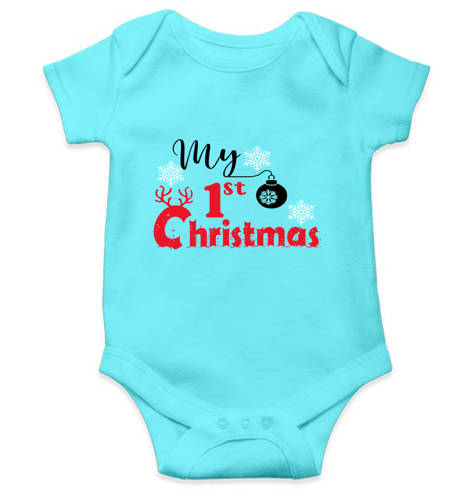 First Christmas Rompers for Baby Boy- FunkyTeesClub