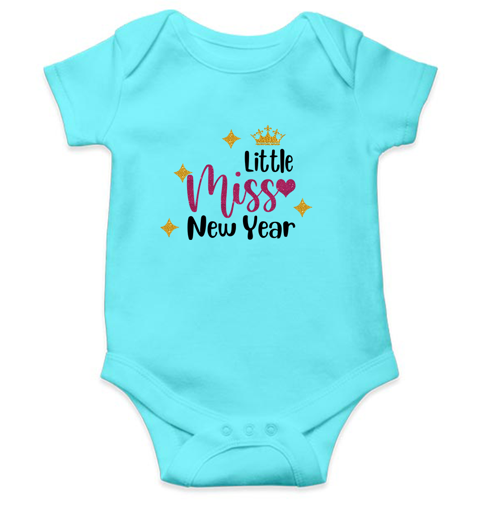 Little Miss New Year Rompers for Baby Girl- FunkyTeesClub