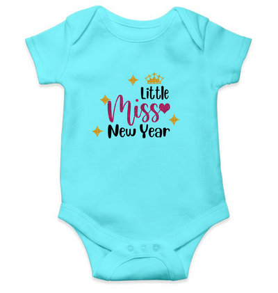 Little Miss New Year Rompers for Baby Girl- FunkyTeesClub