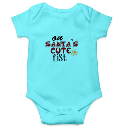 On Santas Cute List Christmas Rompers for Baby Girl- FunkyTeesClub