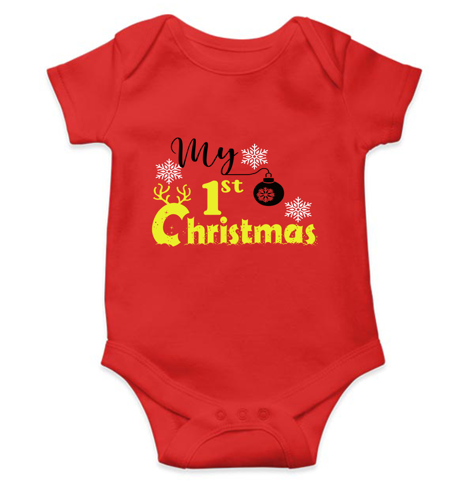 First Christmas Rompers for Baby Girl- FunkyTeesClub