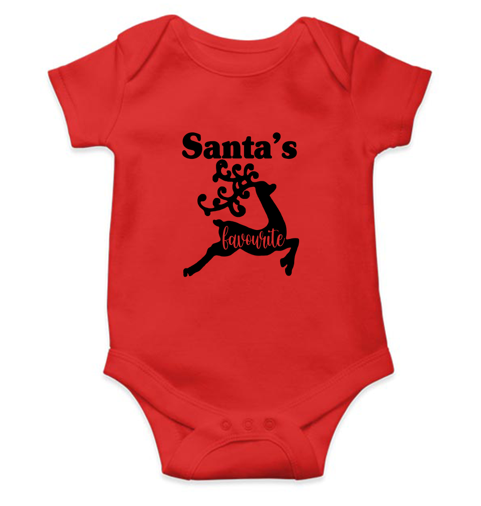 Santas Favorite Christmas Rompers for Baby Girl- FunkyTeesClub