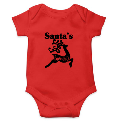 Santas Favorite Christmas Rompers for Baby Girl- FunkyTeesClub