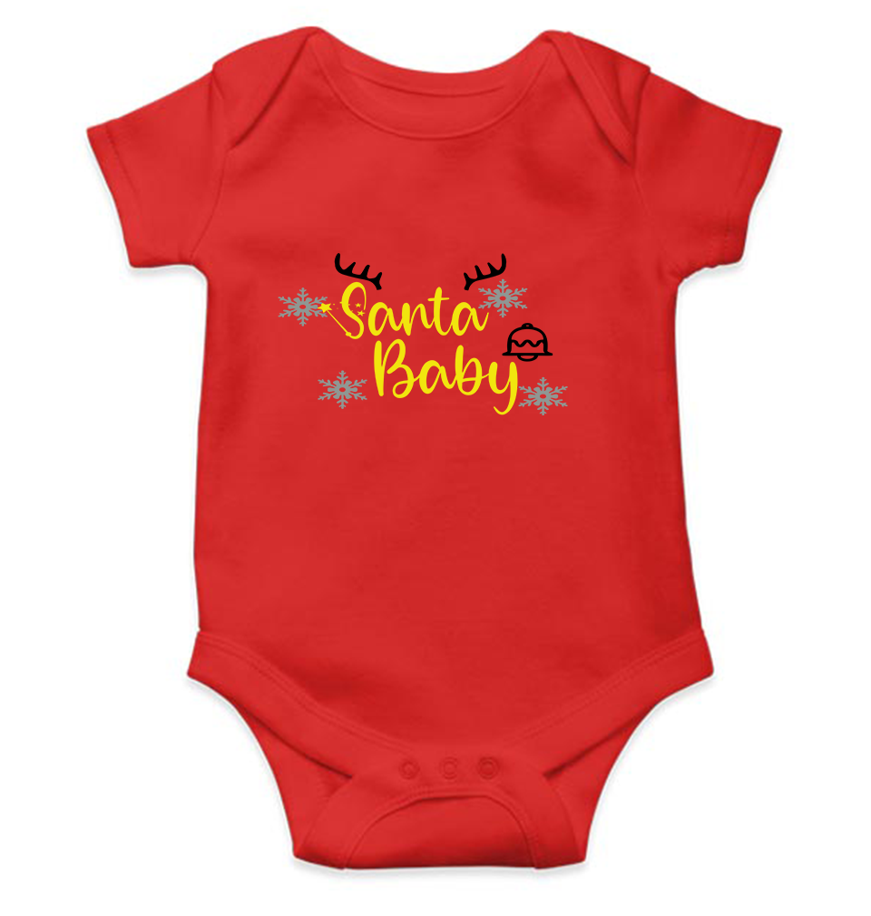 Santa Baby Christmas Rompers for Baby Girl- FunkyTeesClub