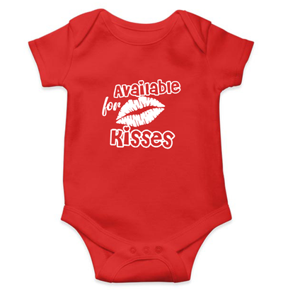 Available For Kisses New Year Rompers for Baby Girl- FunkyTeesClub