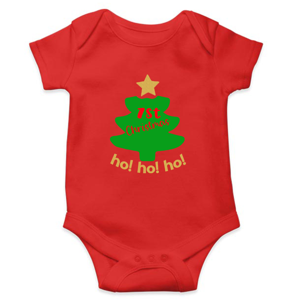 Ho Ho Ho Christmas Rompers for Baby Boy- FunkyTeesClub