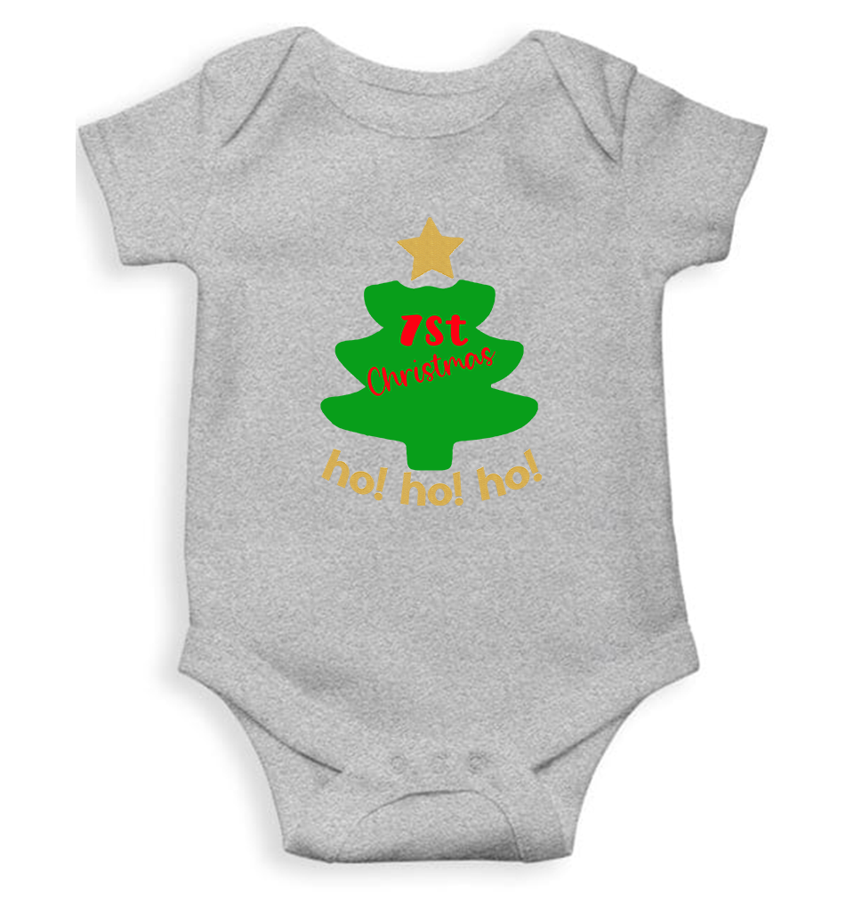 Ho Ho Ho Christmas Rompers for Baby Boy- FunkyTeesClub