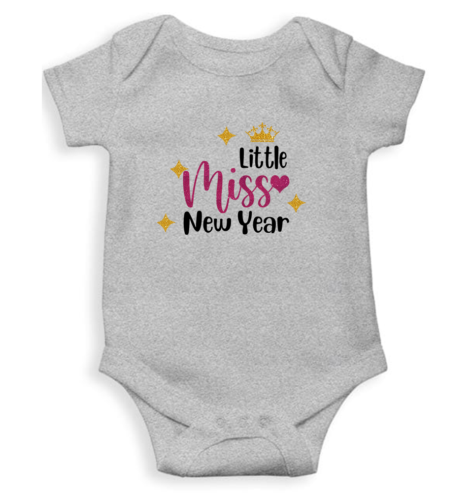 Little Miss New Year Rompers for Baby Girl- FunkyTeesClub