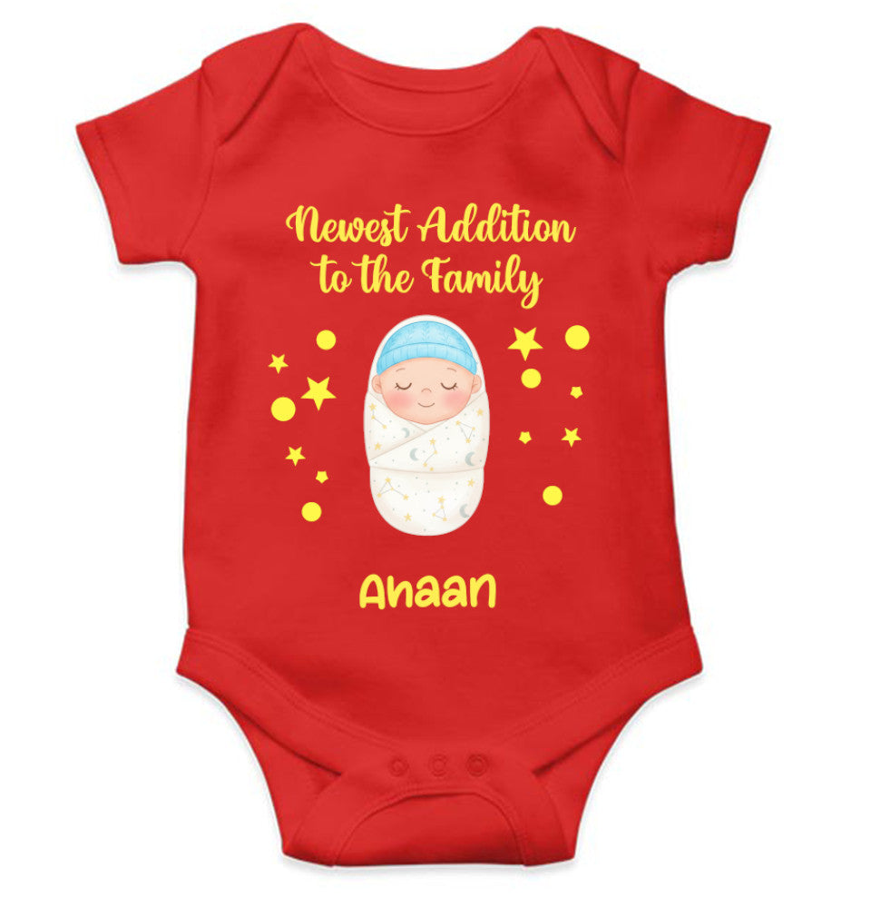 Custom Name Newest Addition New Born Rompers for Baby Boy- FunkyTeesClub