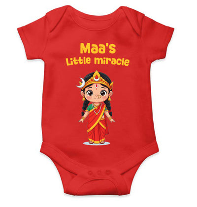 Maas Little Miracle Durga Pooja Rompers for Baby Girl- FunkyTeesClub