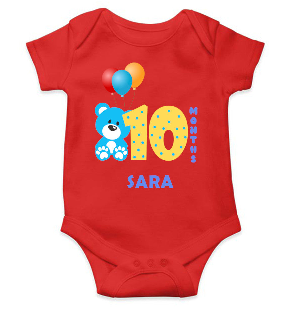 Custom Name Tenth Rompers for Baby Girl- FunkyTeesClub
