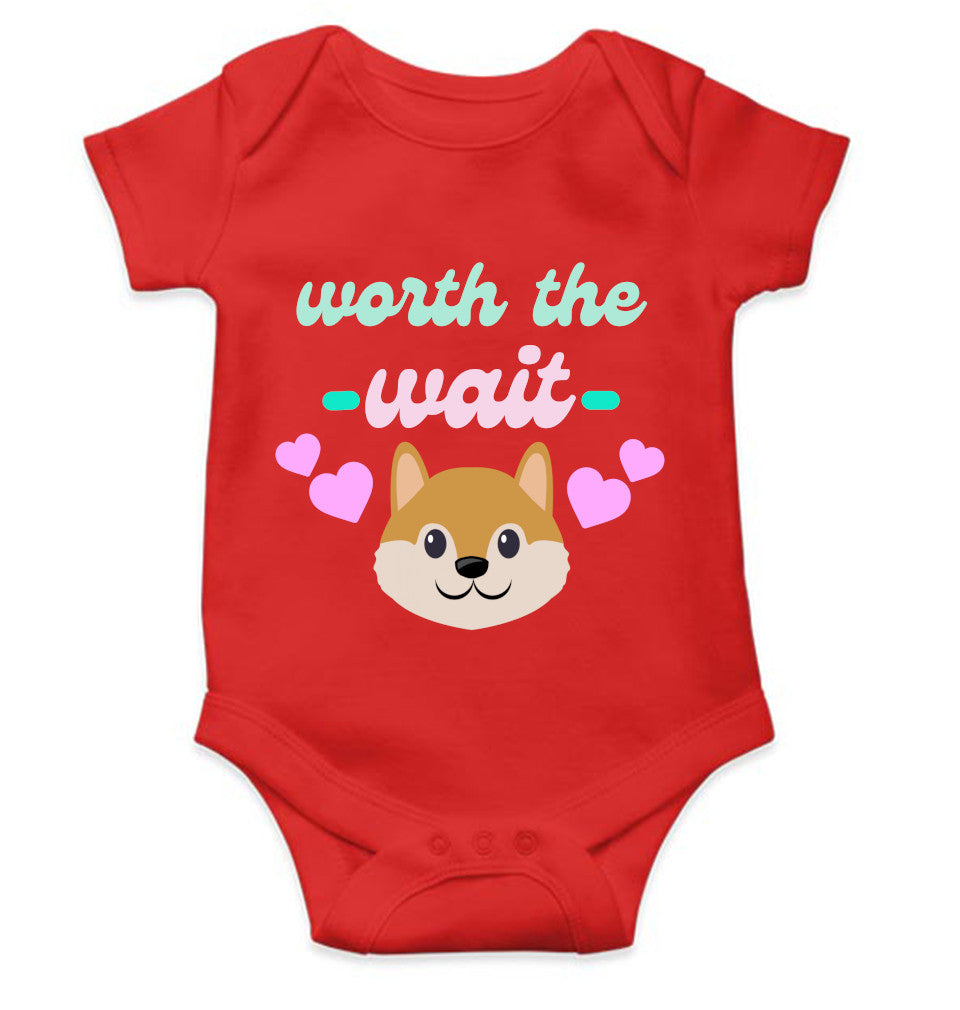 Worth The Wait New Born Rompers for Baby Boy- FunkyTeesClub
