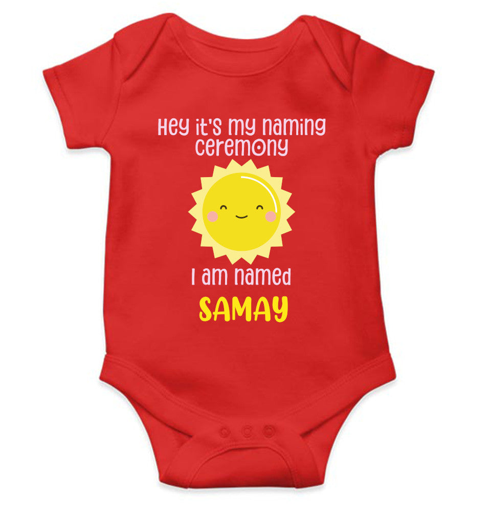 Custom Name Naming Ceremony New Born Rompers for Baby Boy- FunkyTeesClub