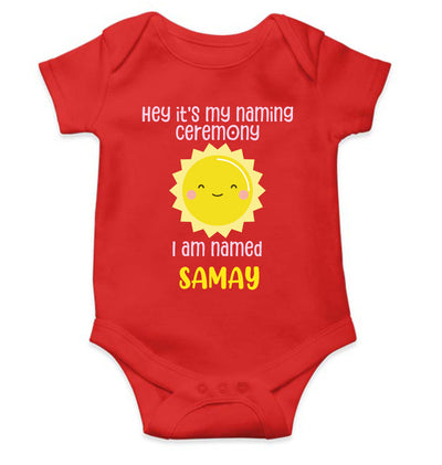 Custom Name Naming Ceremony New Born Rompers for Baby Boy- FunkyTeesClub