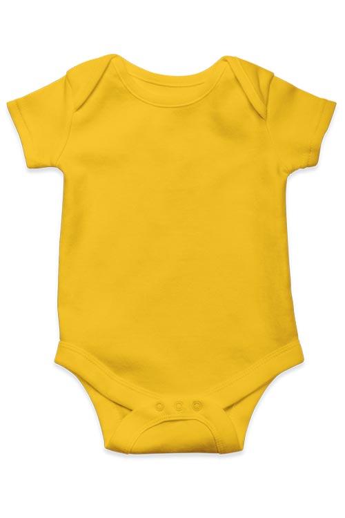 Plain Yellow Baby Romper- FunkyTeesClub