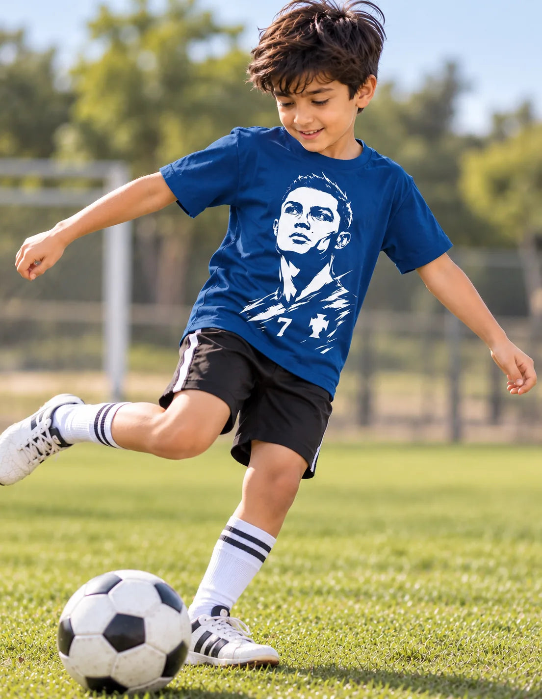 Ronaldo Football Blue Tshirt