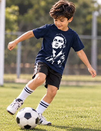 Ronaldo Football Navy blue Tshirt