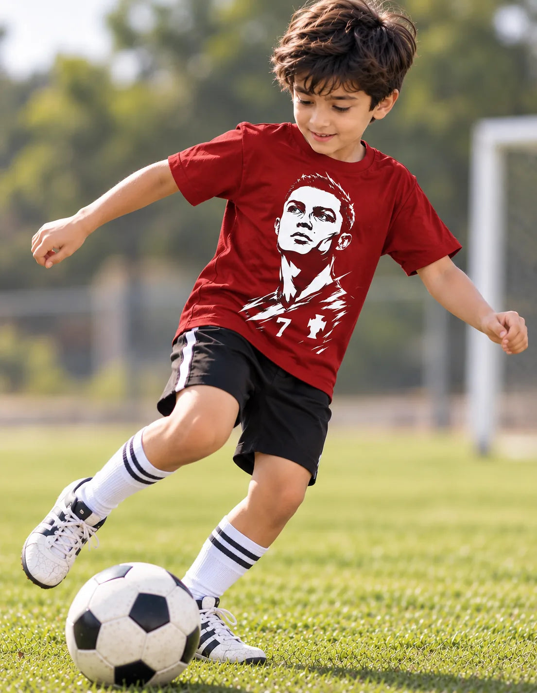 Ronaldo Football Red Tshirt