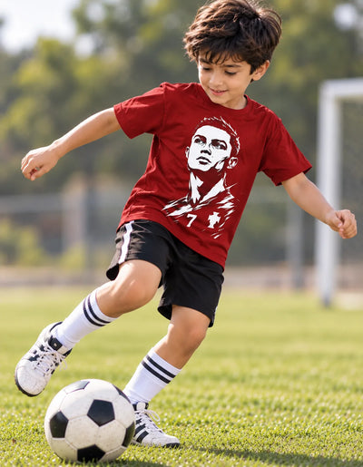 Ronaldo Football Red Tshirt