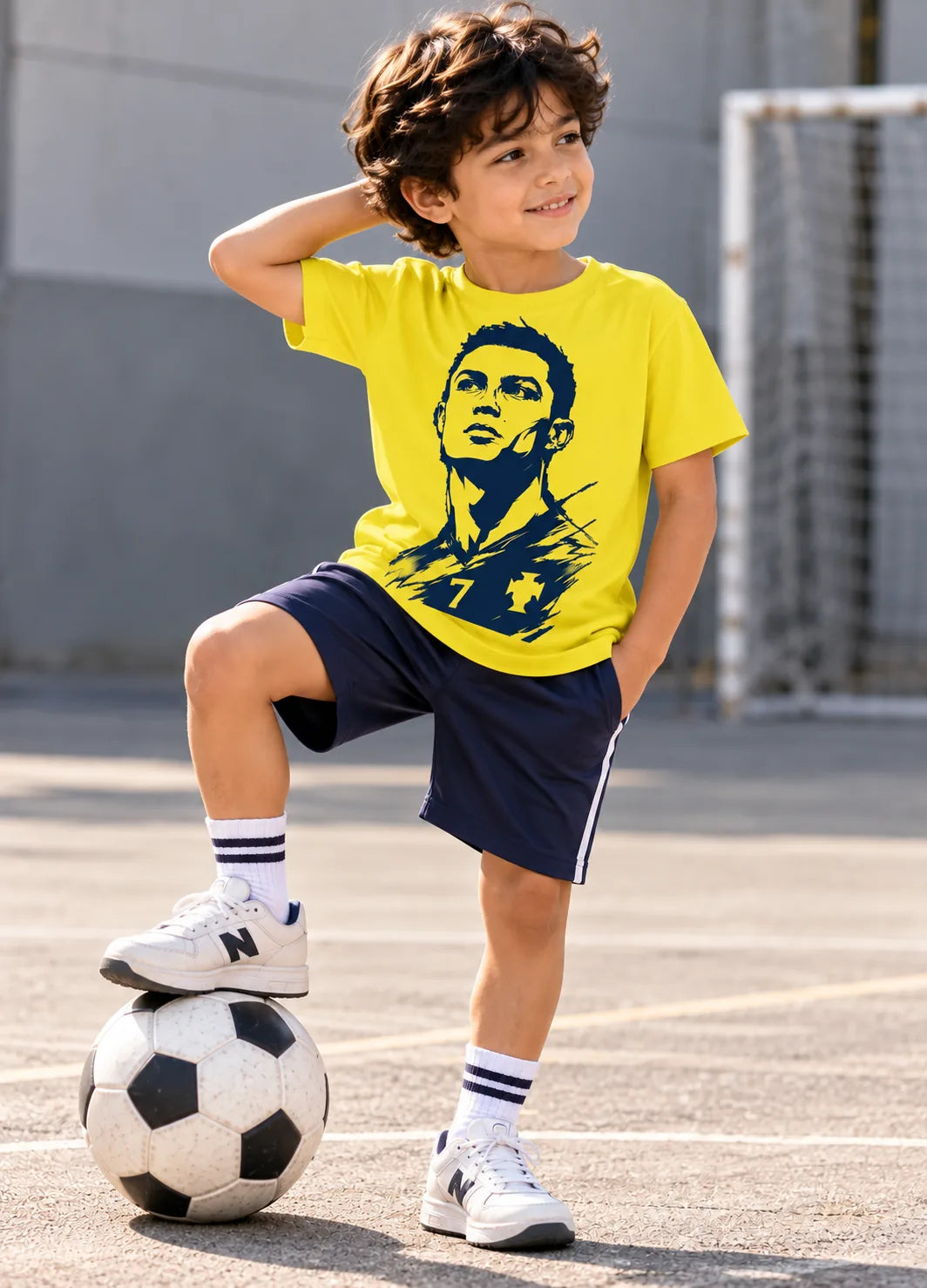 Ronaldo Football Yellow Tshirt