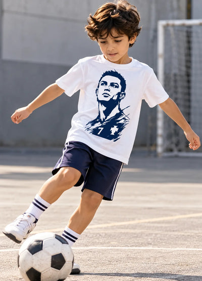 Ronaldo Football white Tshirt