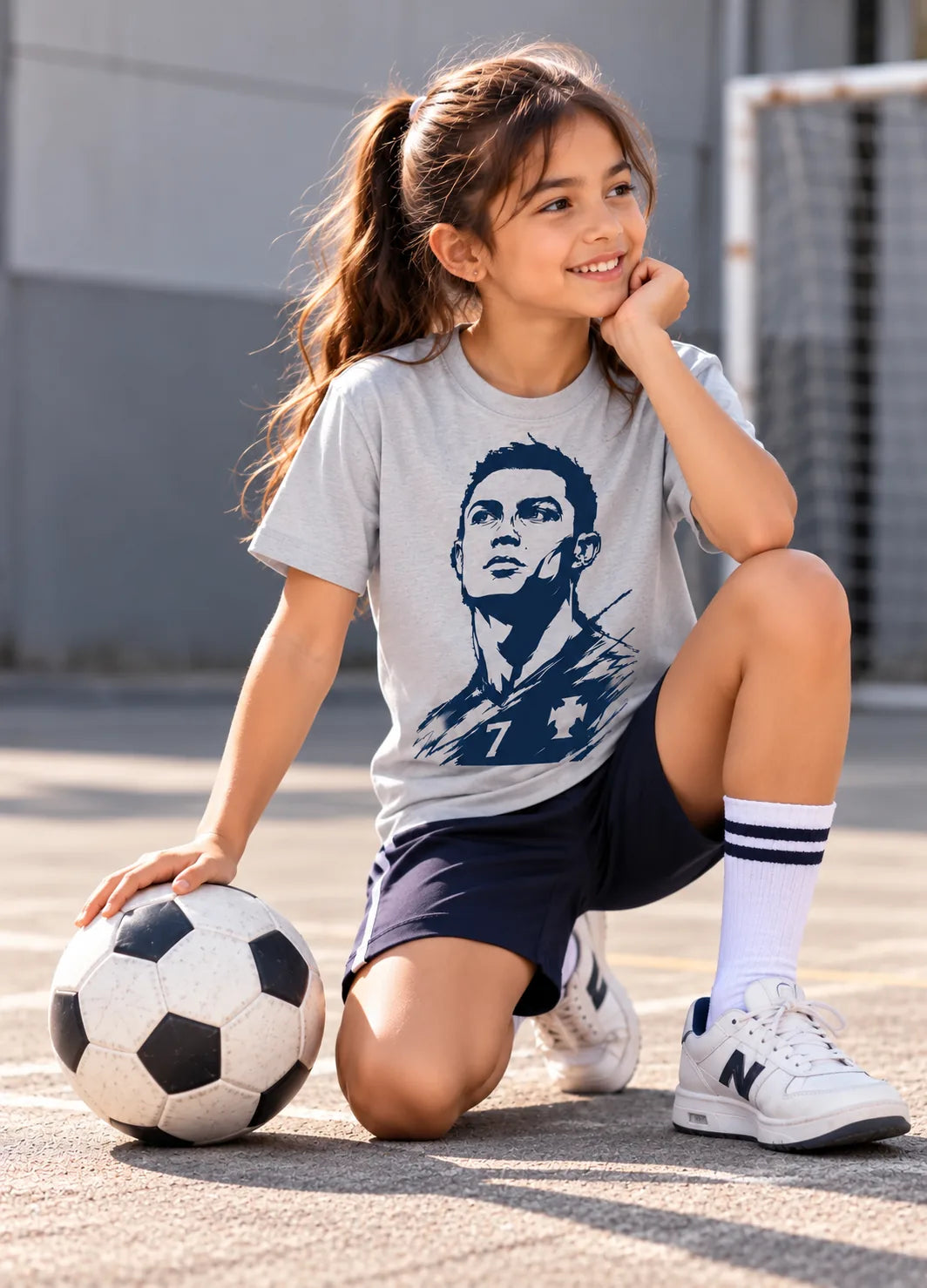 Ronaldo football Grey Tshirt