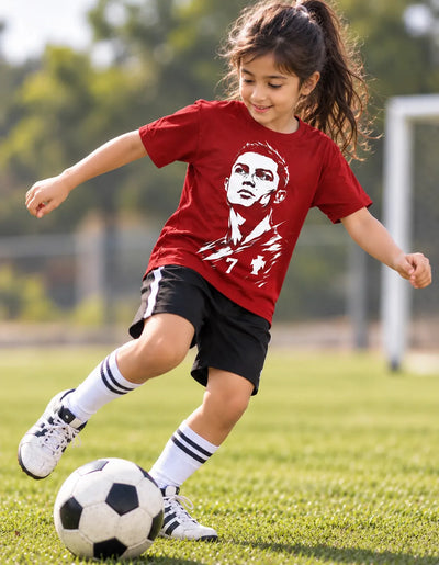 Ronaldo football Red Tshirt