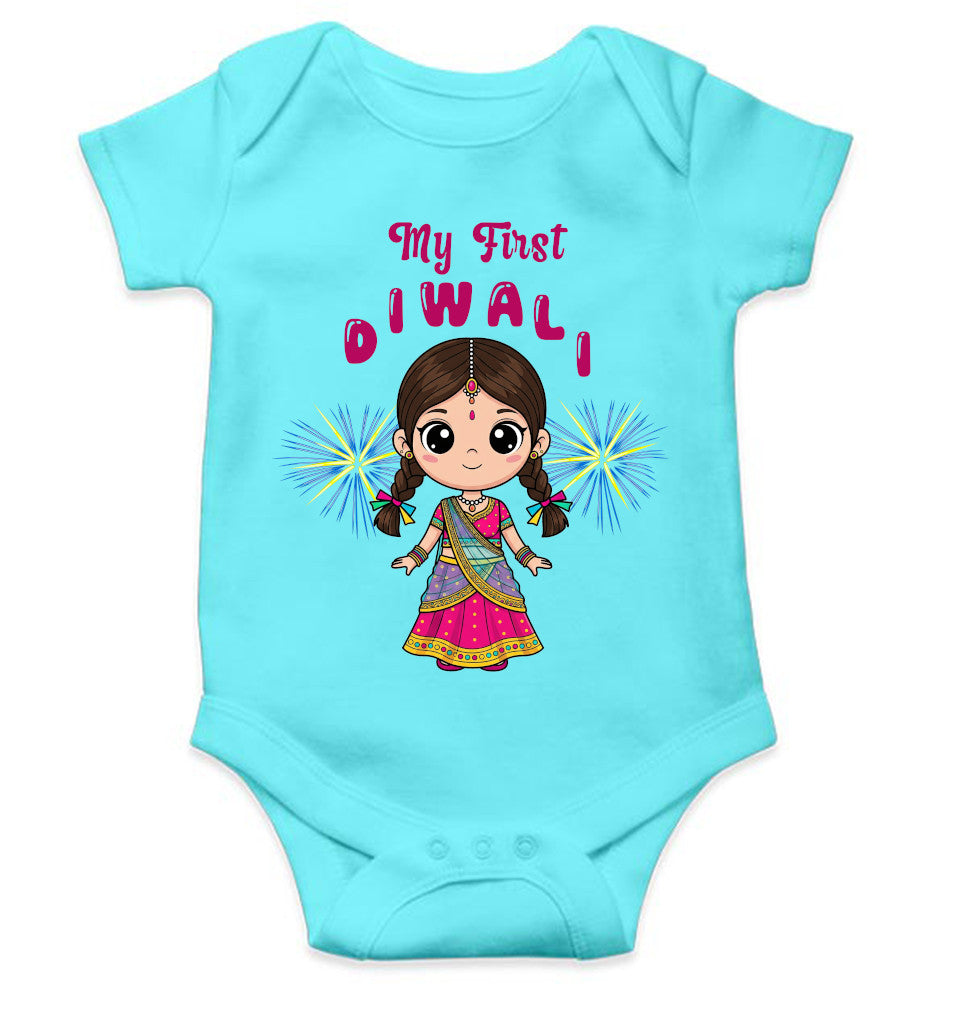 My First Diwali Cute Rompers for Baby Girl- FunkyTeesClub