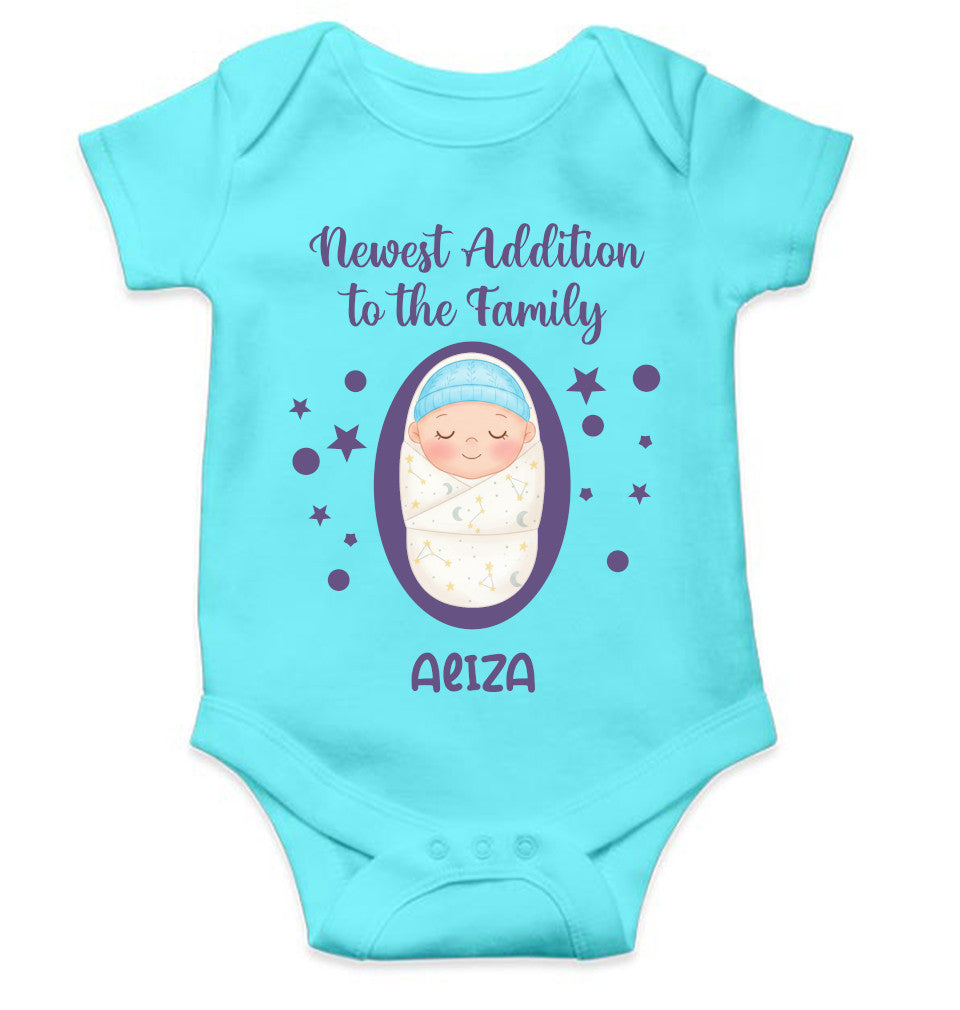 Custom Name Newest Addition New Born Rompers for Baby Girl- FunkyTeesClub