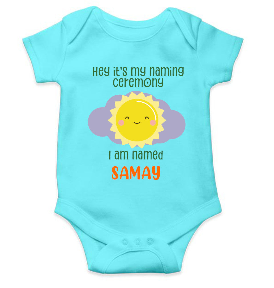 Custom Name Naming Ceremony New Born Rompers for Baby Boy- FunkyTeesClub