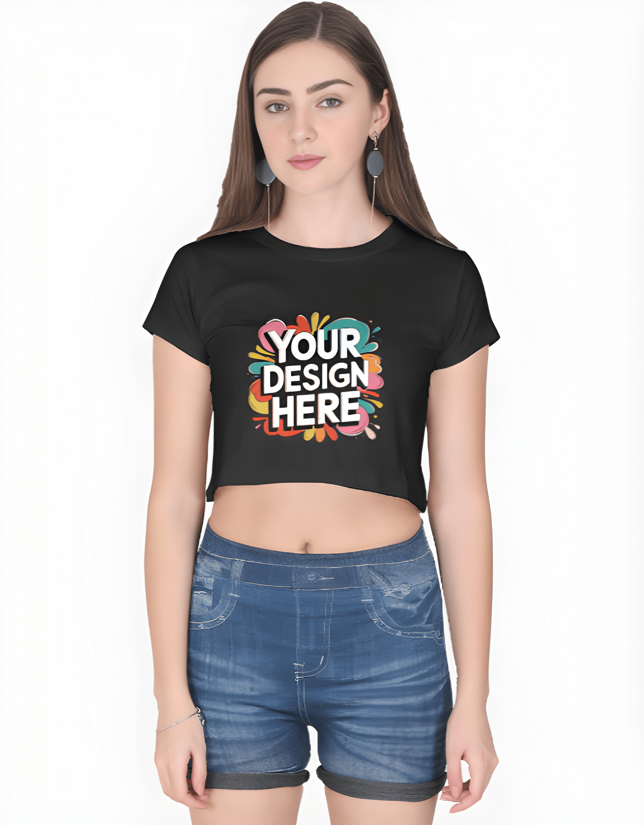 Custom Printed Crop Top | Personalized Women’s Crop Top with Logo, Text or Photo | FunkyTeesClub