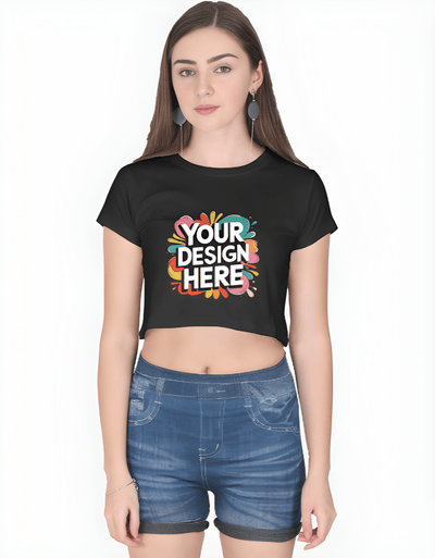 Custom Printed Crop Top | Personalized Women’s Crop Top with Logo, Text or Photo | FunkyTeesClub