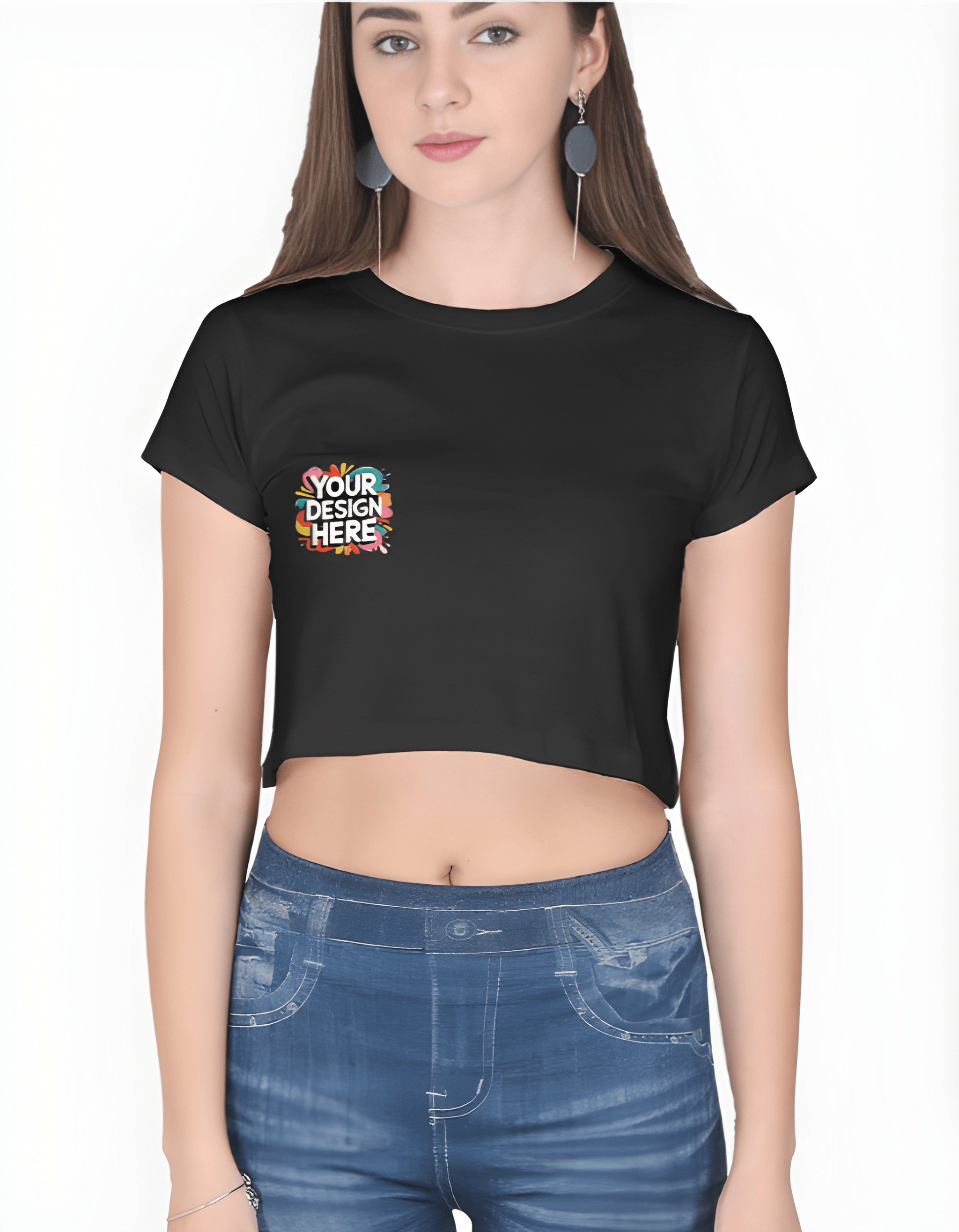 Custom Printed Crop Top | Personalized Women’s Crop Top with Logo, Text or Photo | FunkyTeesClub