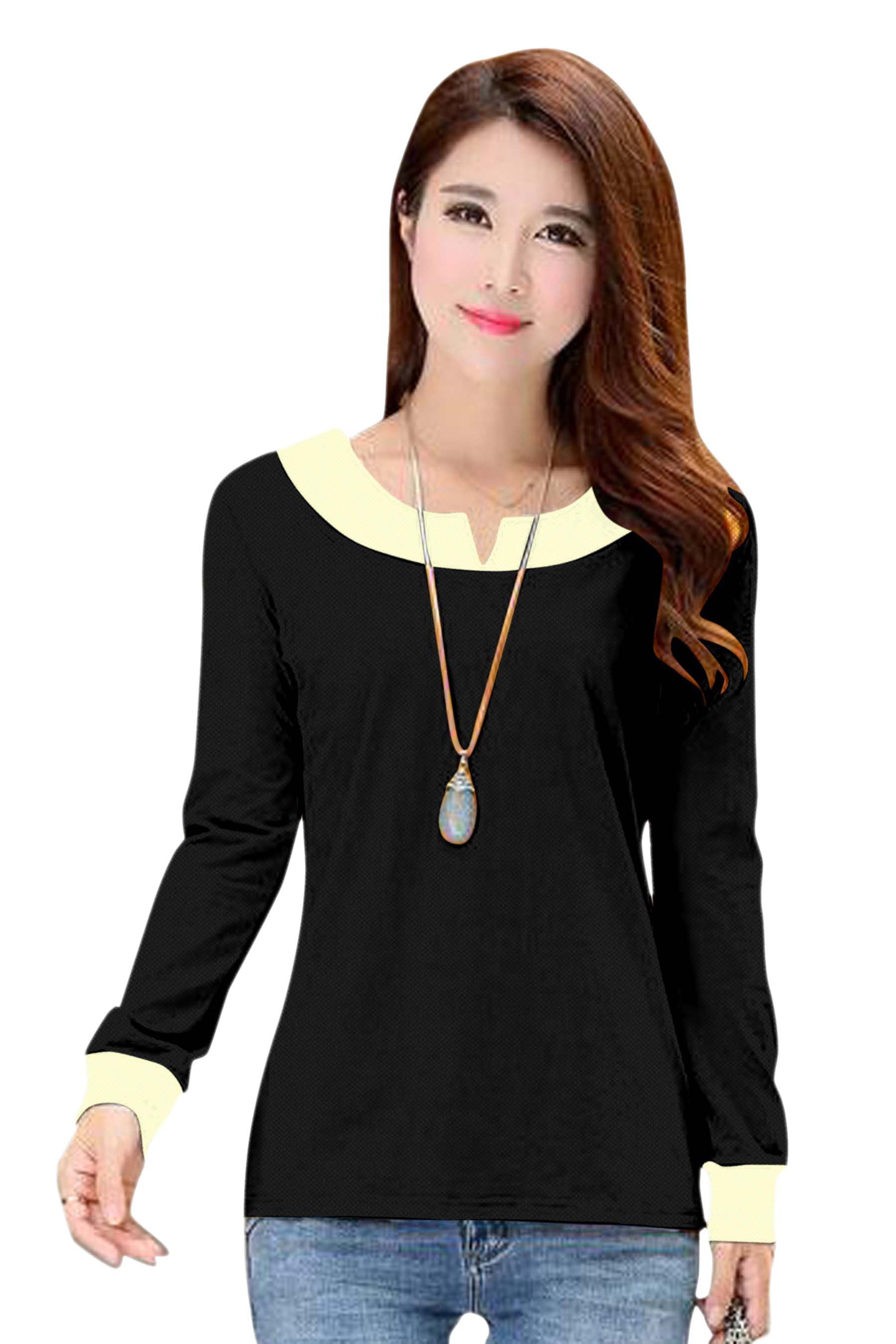 Full Sleeve Designer Stretchable T-Shirt for Girls and Women-FunkyTeesClub