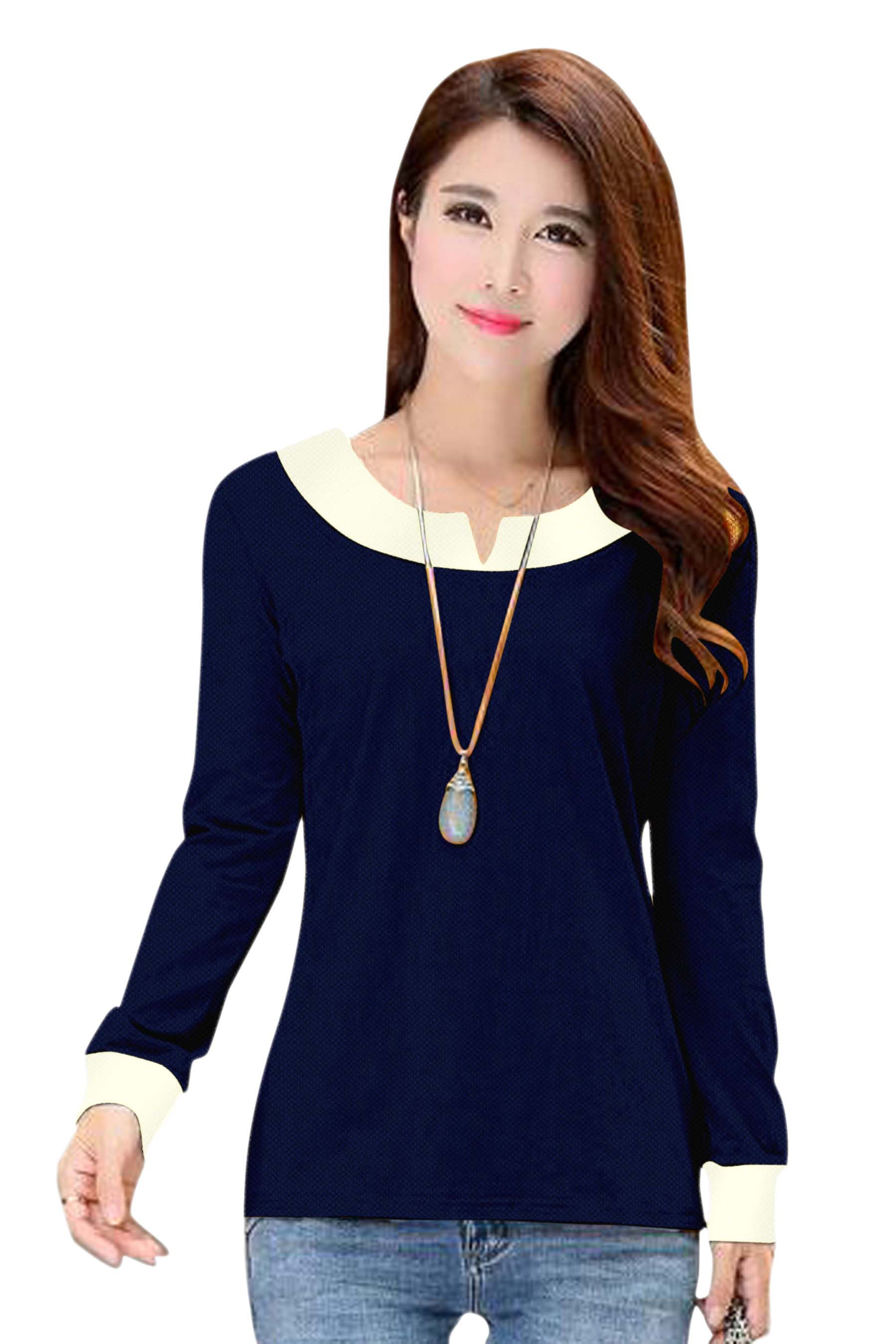 Full Sleeve Designer Stretchable T-Shirt for Girls and Women-FunkyTeesClub