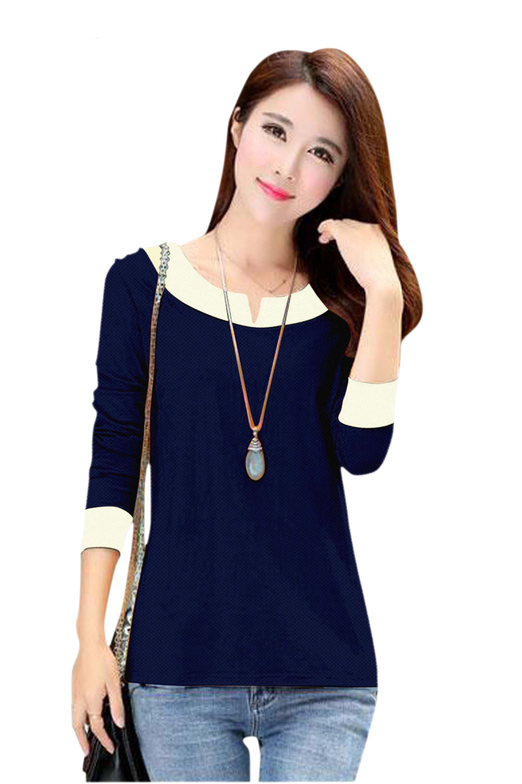 Full Sleeve Designer Stretchable T-Shirt for Girls and Women-FunkyTeesClub