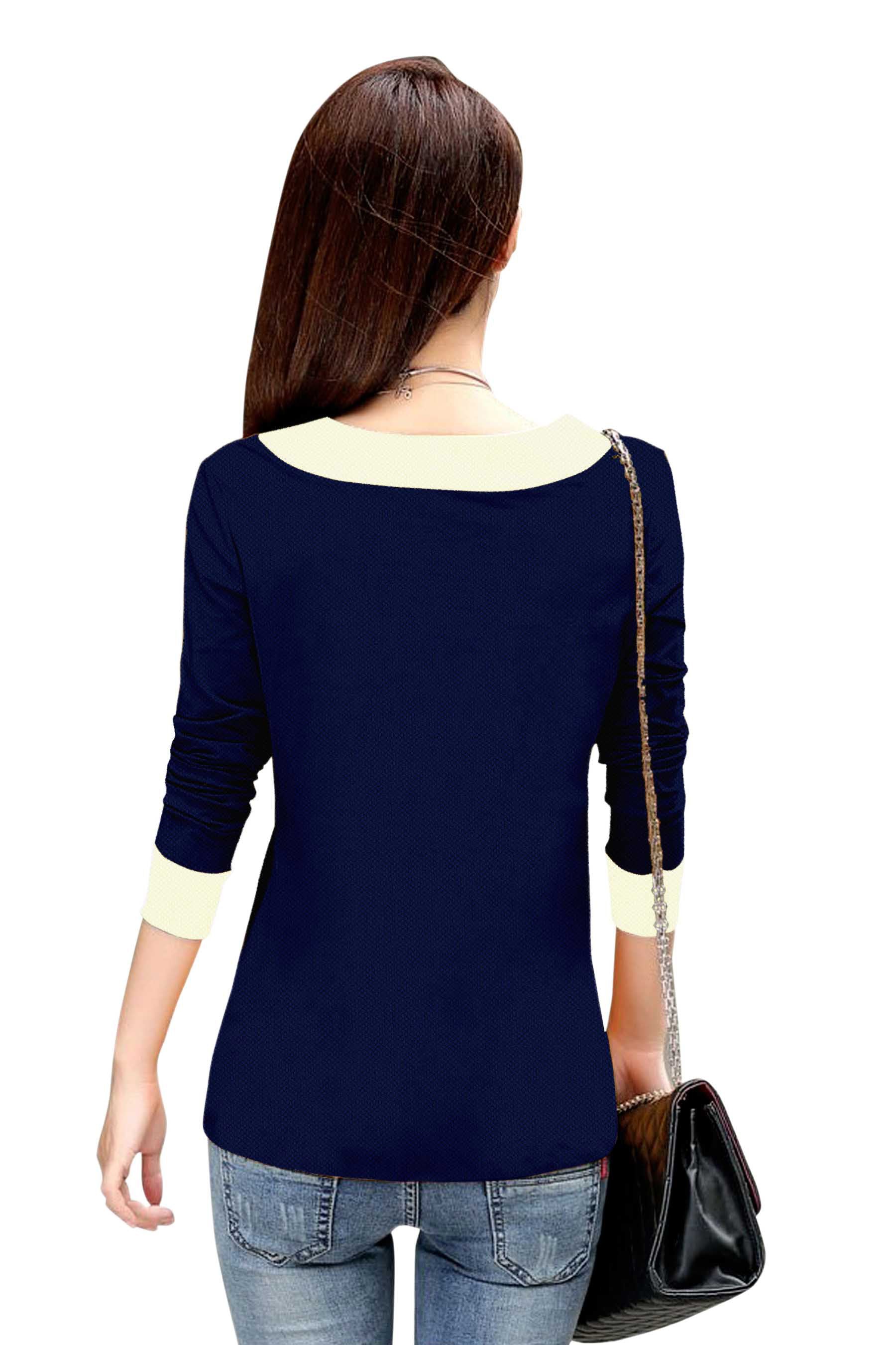 Full Sleeve Designer Stretchable T-Shirt for Girls and Women-FunkyTeesClub