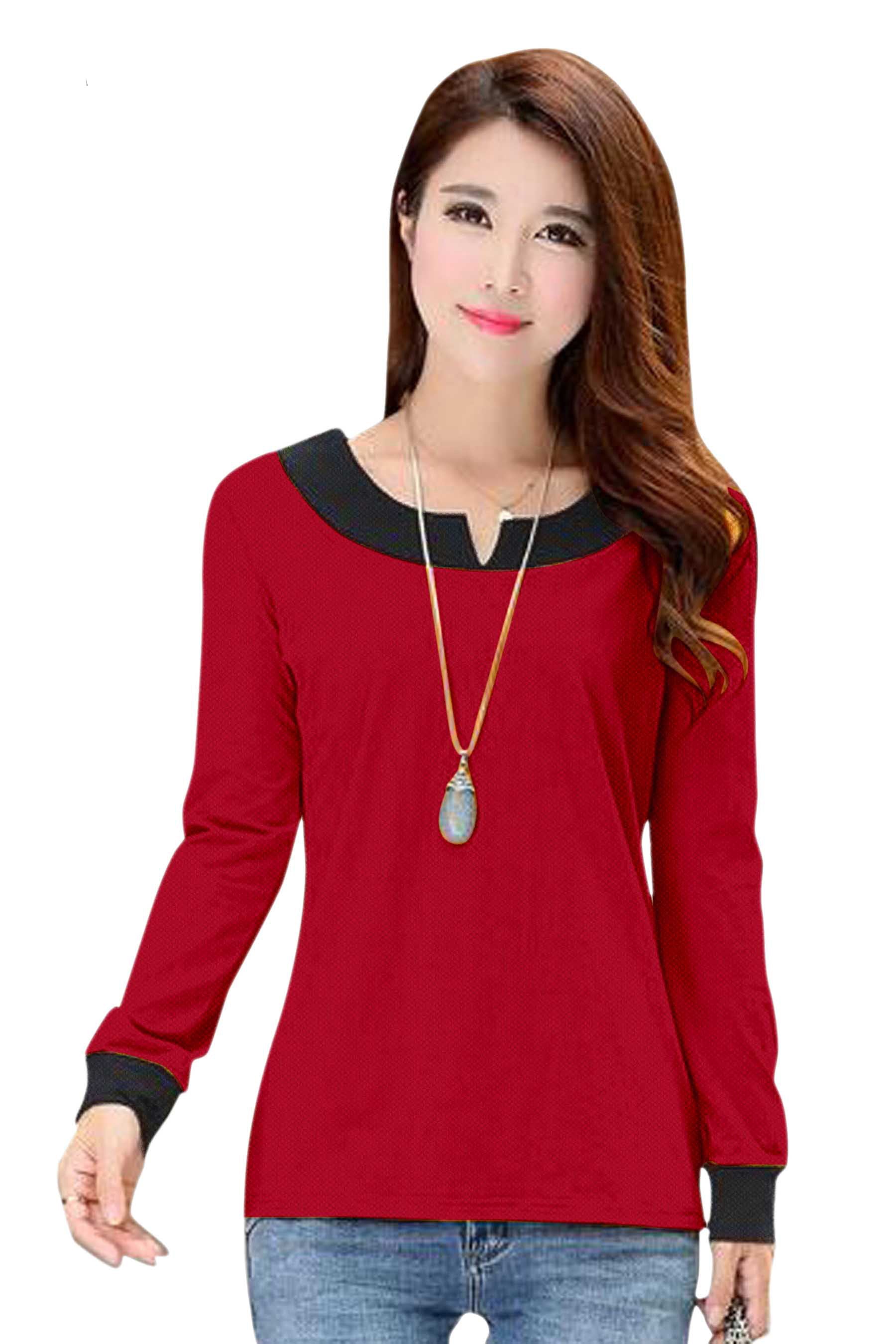 Full Sleeve Designer Stretchable T-Shirt for Girls and Women-FunkyTeesClub