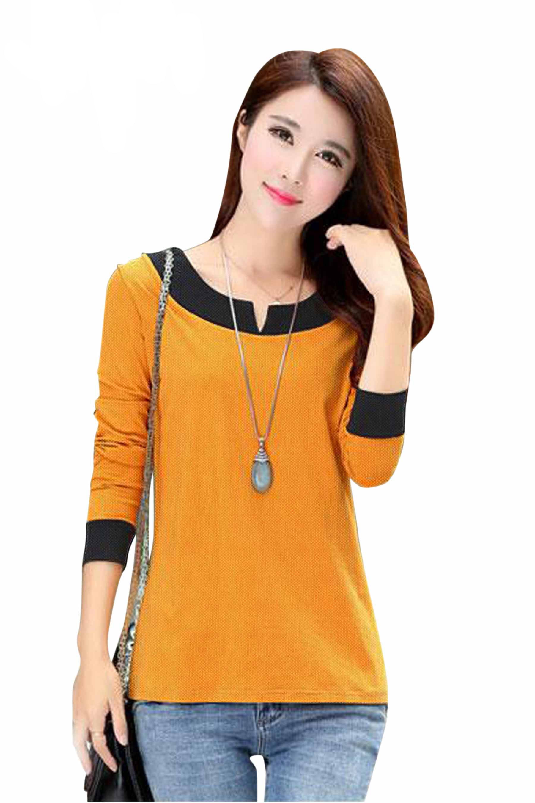 Full Sleeve Designer Stretchable T-Shirt for Girls and Women-FunkyTeesClub