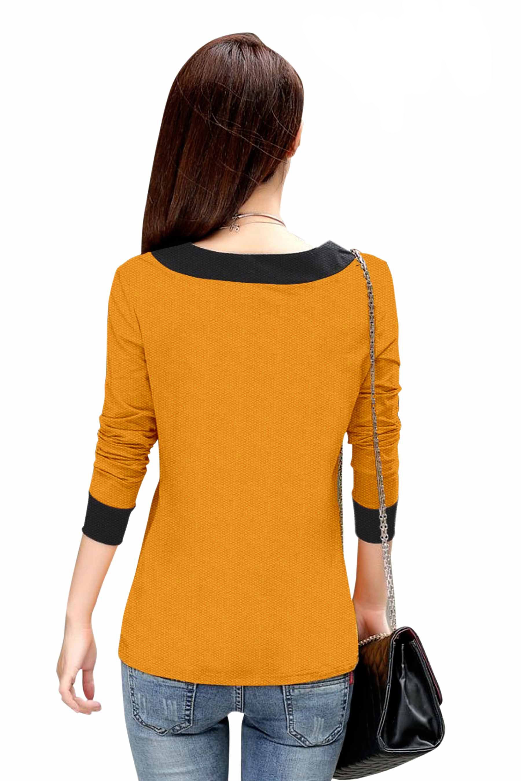 Full Sleeve Designer Stretchable T-Shirt for Girls and Women-FunkyTeesClub