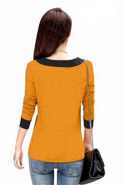 Full Sleeve Designer Stretchable T-Shirt for Girls and Women-FunkyTeesClub