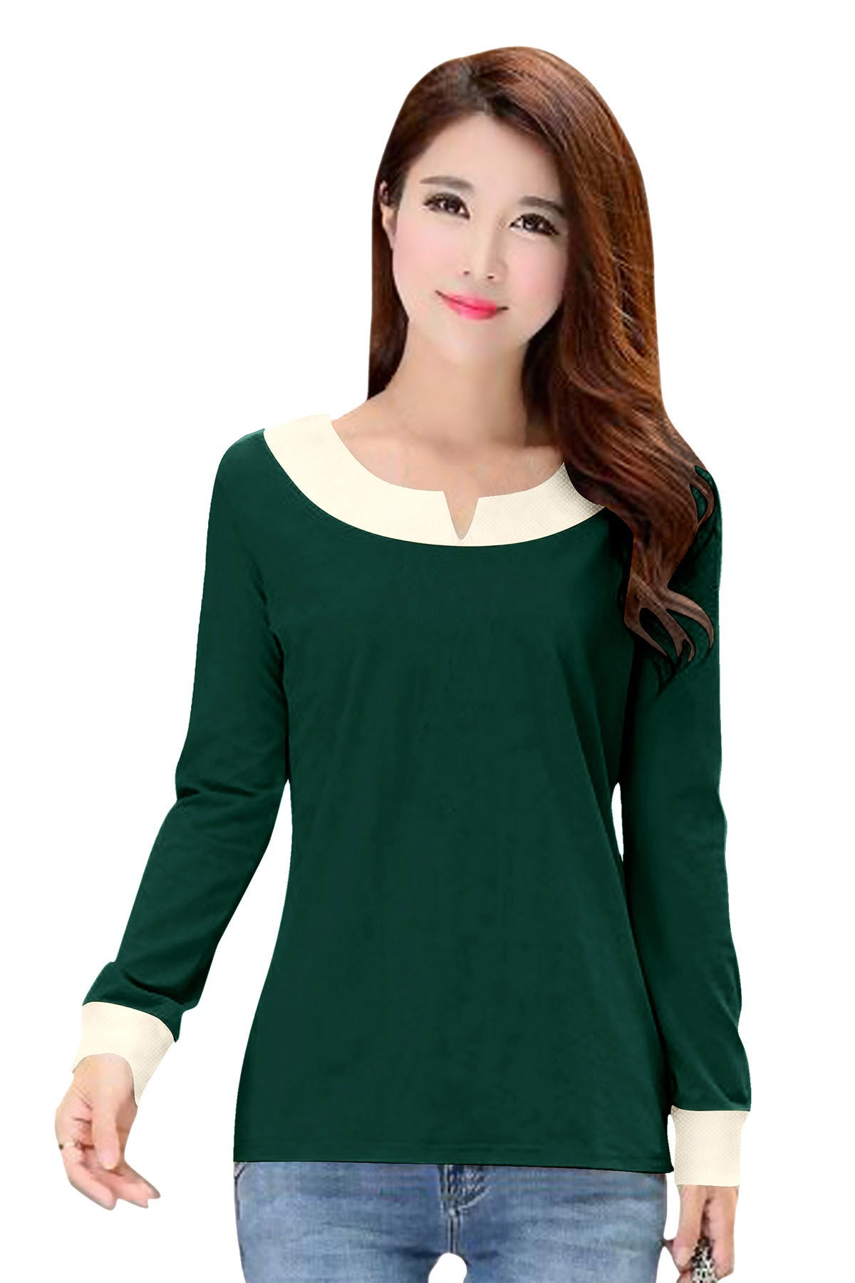 Full Sleeve Designer Stretchable T-Shirt for Girls and Women-FunkyTeesClub
