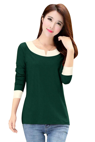 Full Sleeve Designer Stretchable T-Shirt for Girls and Women-FunkyTeesClub