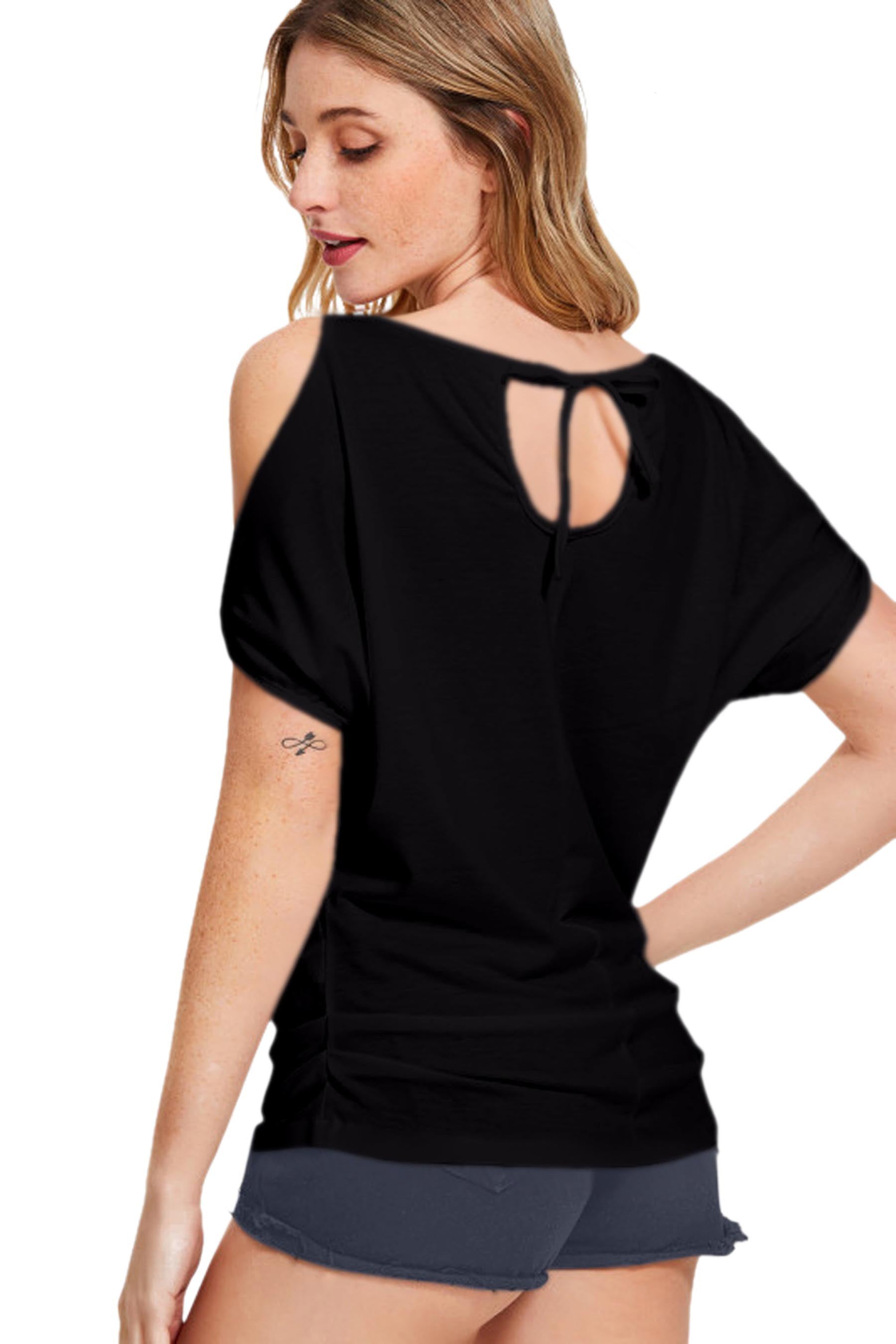 Designer Round Neck Fancy Sleeves Top for Girls and Women-FunkyTeesClub